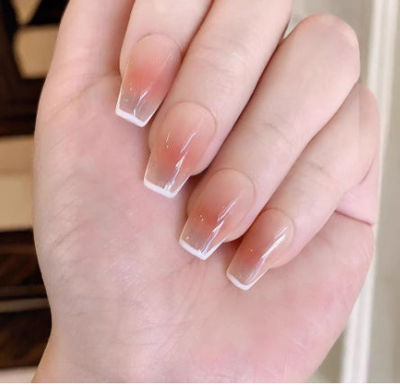 Short T Cat Eye Butterfly Removable Nail Patch Finished Product