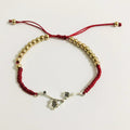 Retro Rose Flower Bracelet Hand-Woven Lucky Zodiac Year Friendship Cord