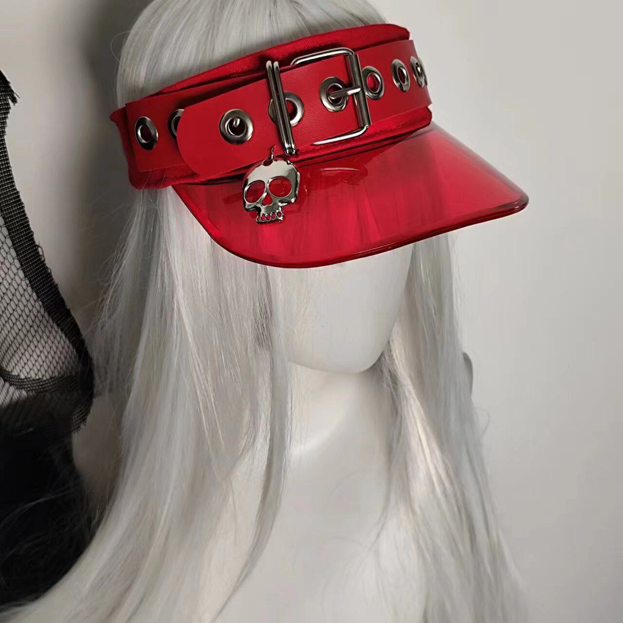 Niche Topless Sun Hat With Stylish Leather Buckle And Jelly-Like Brim Empty-Top Cap