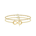 Dainty Gold Bracelets For Women, 14K Gold Filled Adjustable Layered Bracelet Cute Oval Chain  Bar Gold Bracelets For Women Jewelry