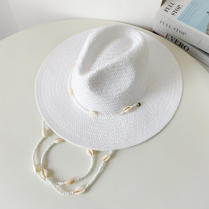 Stylish Flat-brim Sun Hat For Summer Outings And The Beach