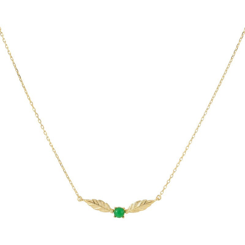 Women's Gem-inlaid Angel Wing Necklace