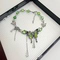 Chic Beaded Butterfly Necklace With Tassels For A Bold Glamorous Look