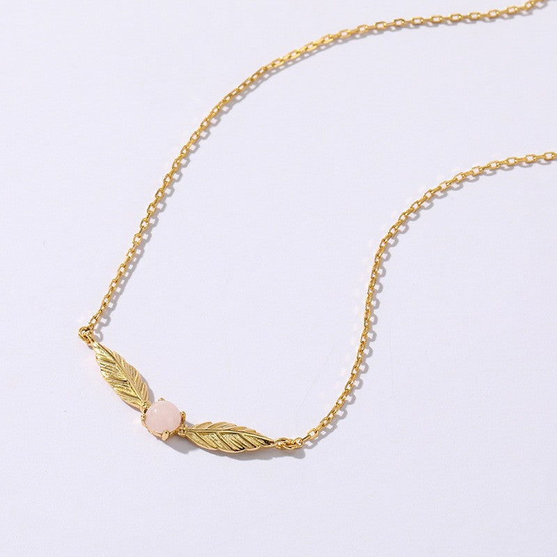Women's Gem-inlaid Angel Wing Necklace