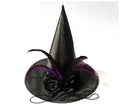 Tefal Rose Feather Halloween Ruffled Witch Hat