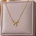 European And American New Birthday Stone SUNFLOWER Pendant Necklace Imitation Pearl Shell Reel Chain Gold Stainless Steel Clavicle Chain