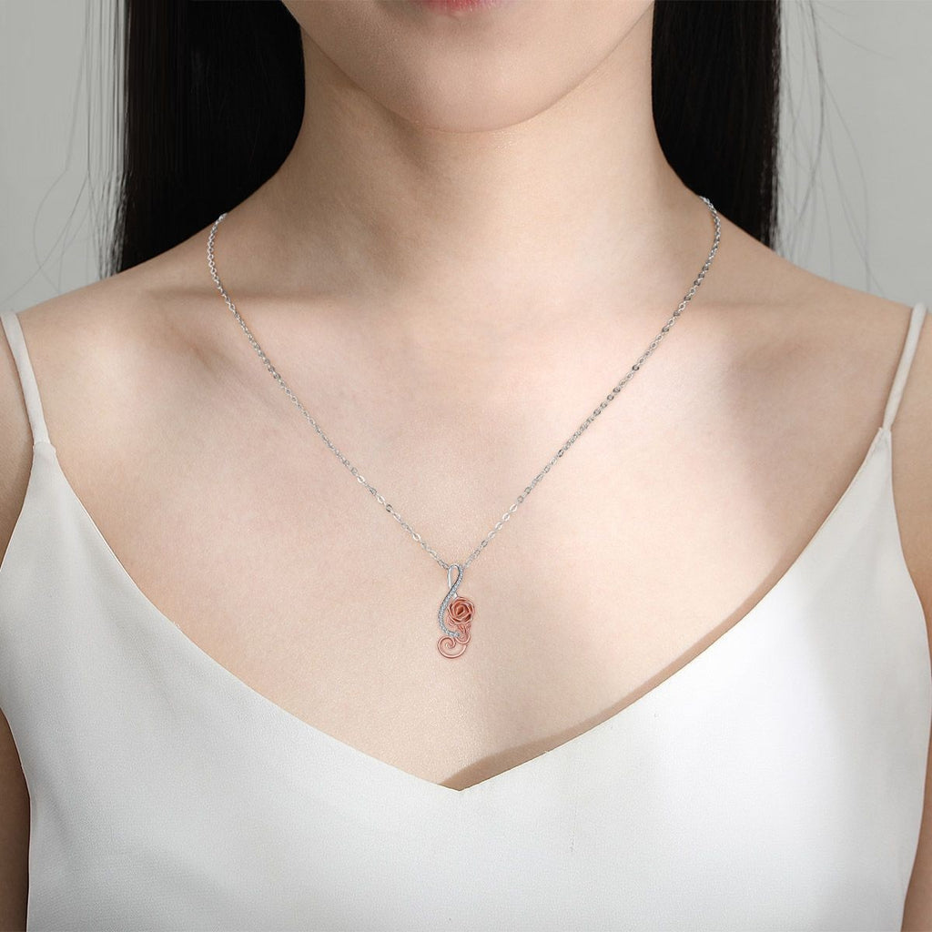 High-grade Temperament Infinite Rose Pendant Necklace