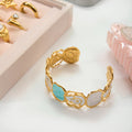 Women's Fashion Flower Hollow-Out Open Cuff Bracelet