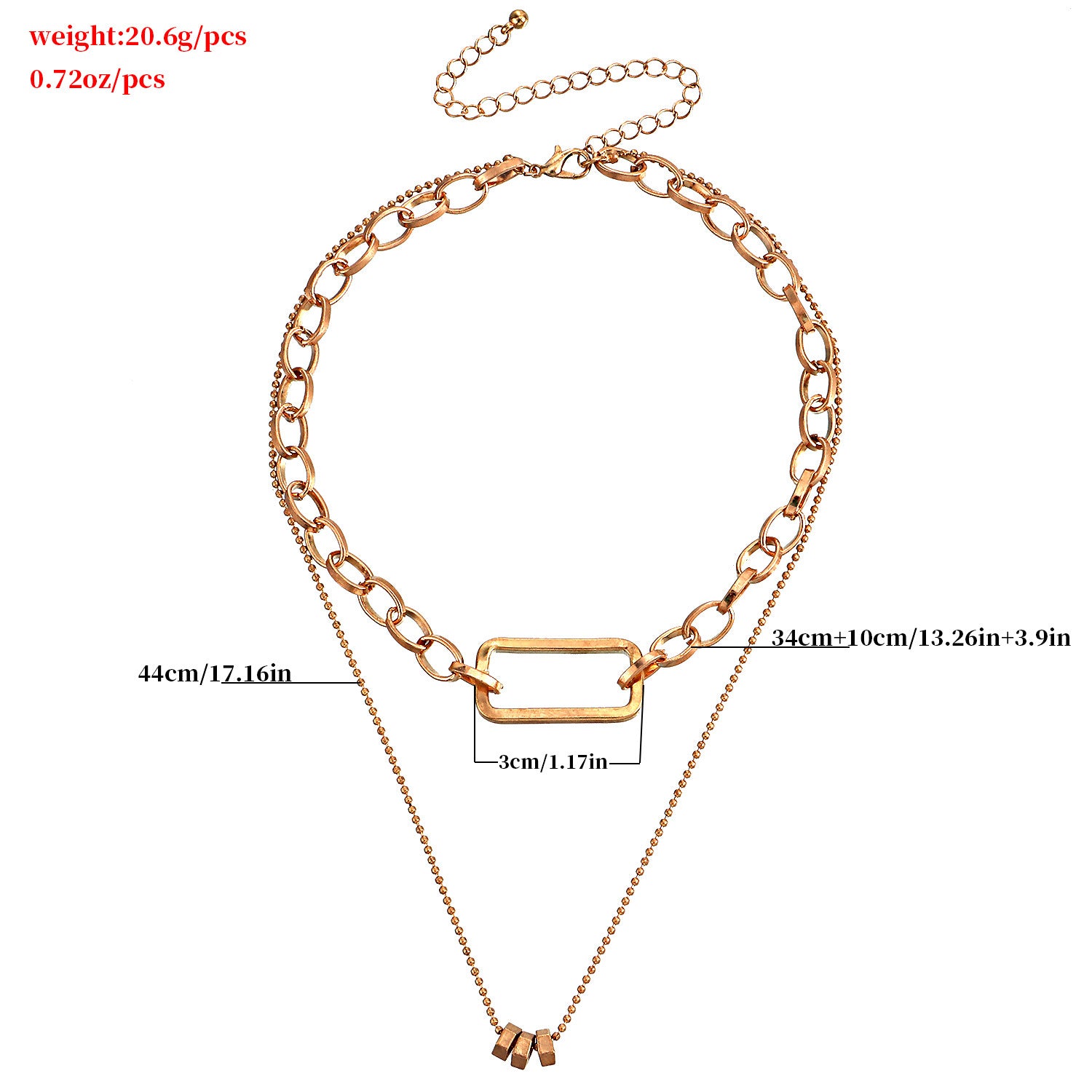 Geometric Bamboo Chained-Hollow Necklace