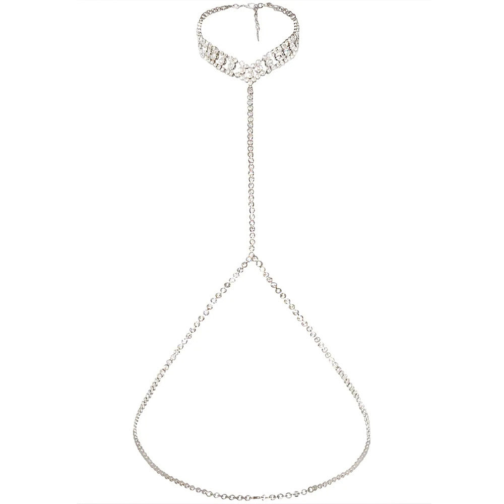 Multi-layer Rhinestone Necklace Waist Chain Ches Women