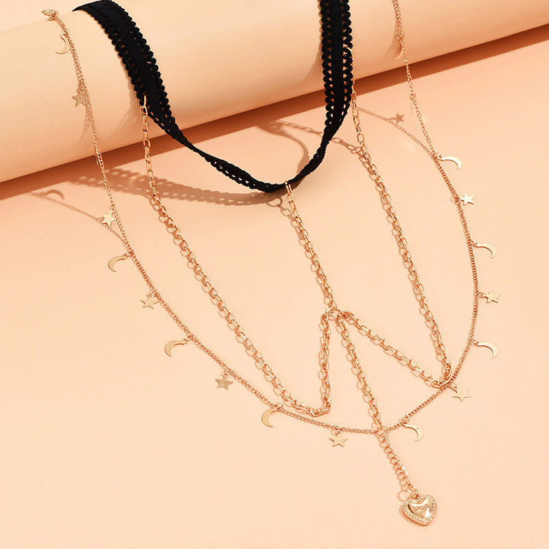 Creative Simple Multilayer Star Moon Elastic Thigh Chain Women