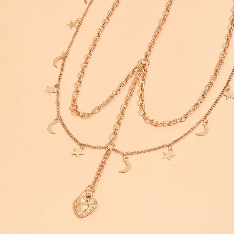 Creative Simple Multilayer Star Moon Elastic Thigh Chain Women
