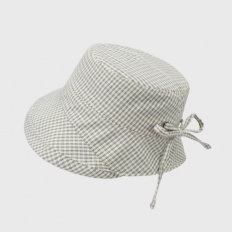 Curved-brim Plaid Fisherman Womens Vacation Sun Hat