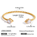 Color-Block Stainless Steel Spring Bracelet