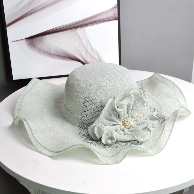 Women's Linen Breathable Wide-Brim Sun Hat