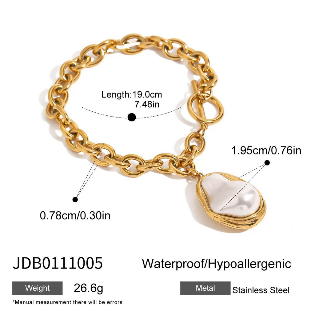 Stylish Stainless Steel Bracelet With 18k Gold Plating