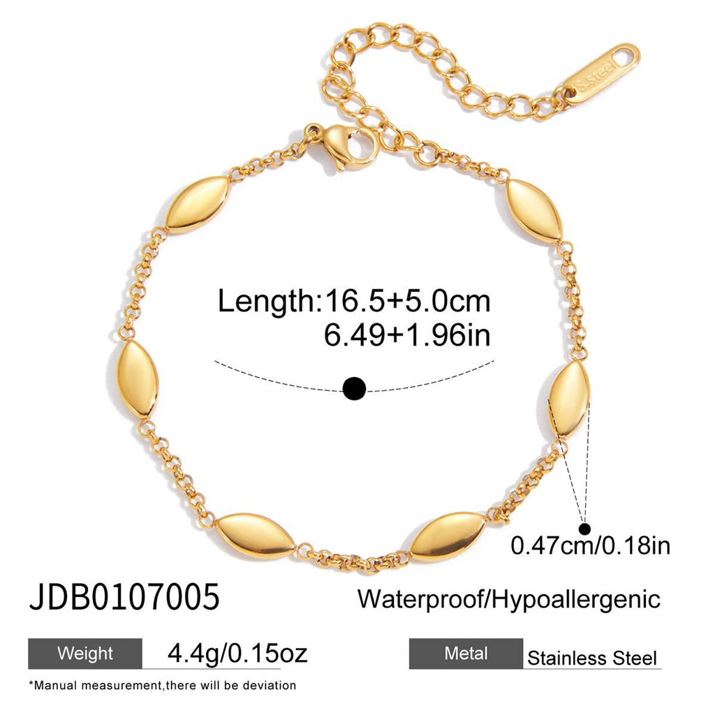 Stainless Steel Lucky Horseshoe Bracelet With White Accents