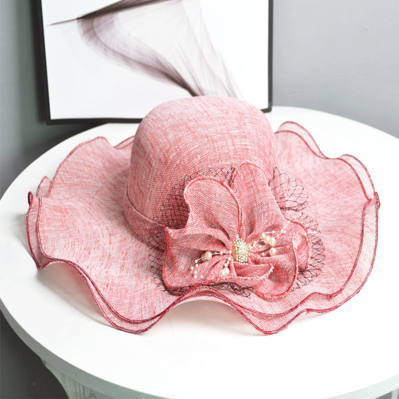 Women's Linen Breathable Wide-Brim Sun Hat