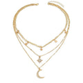 Multi-layer Sexy Crescent XINGX-shaped Necklace Women's Classic